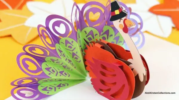 turkey pop-up card with Cricut