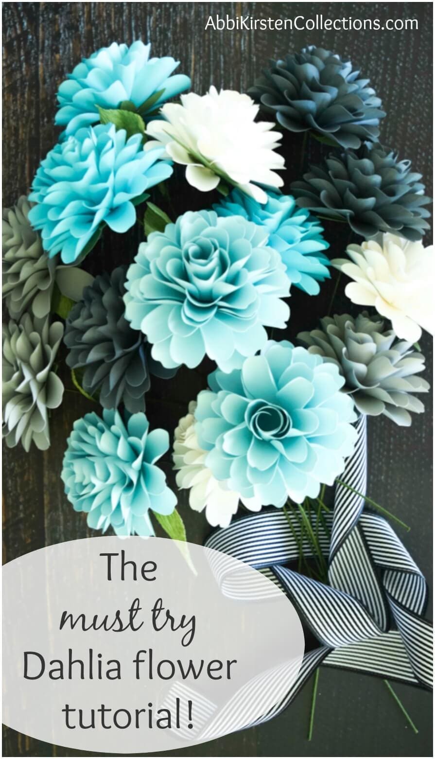 how to make paper dahlia flowers small paper flower tutorial small paper flower