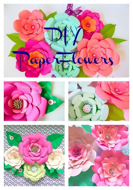 Giant Paper Flowers-How to Make Paper Garden Roses with Step by