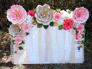 paper flower wall backdrop