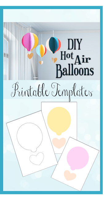DIY hot air balloon templates with tutorial. Download the free hot air balloon PDF printable templates and SVG files to make this easy paper craft. 