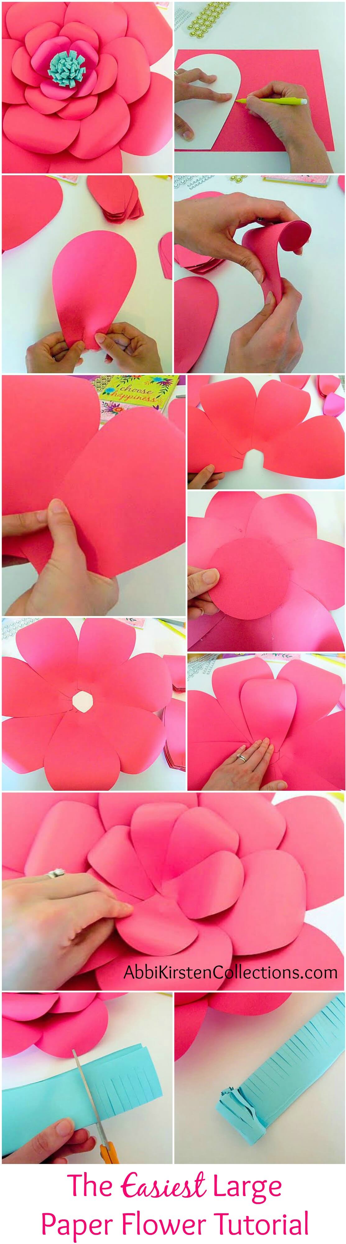 How to make large paper flowers