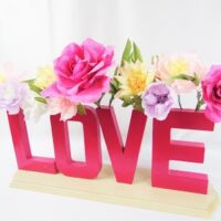 Typography Cardboard Vase Craft