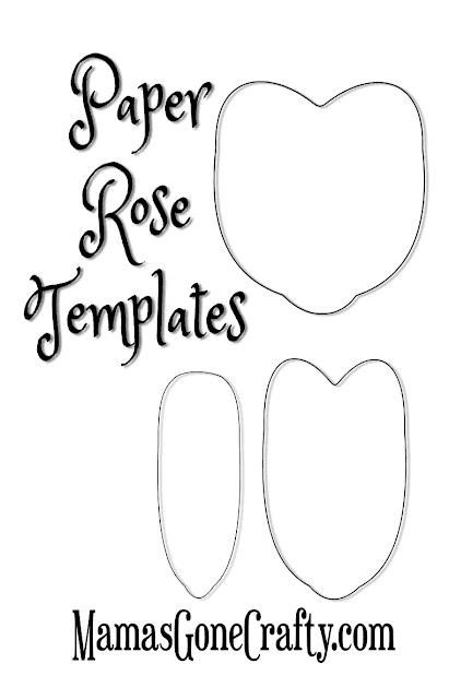 Download these free paper rose petal templates. There are three rose petal templates you can download to make paper roses.