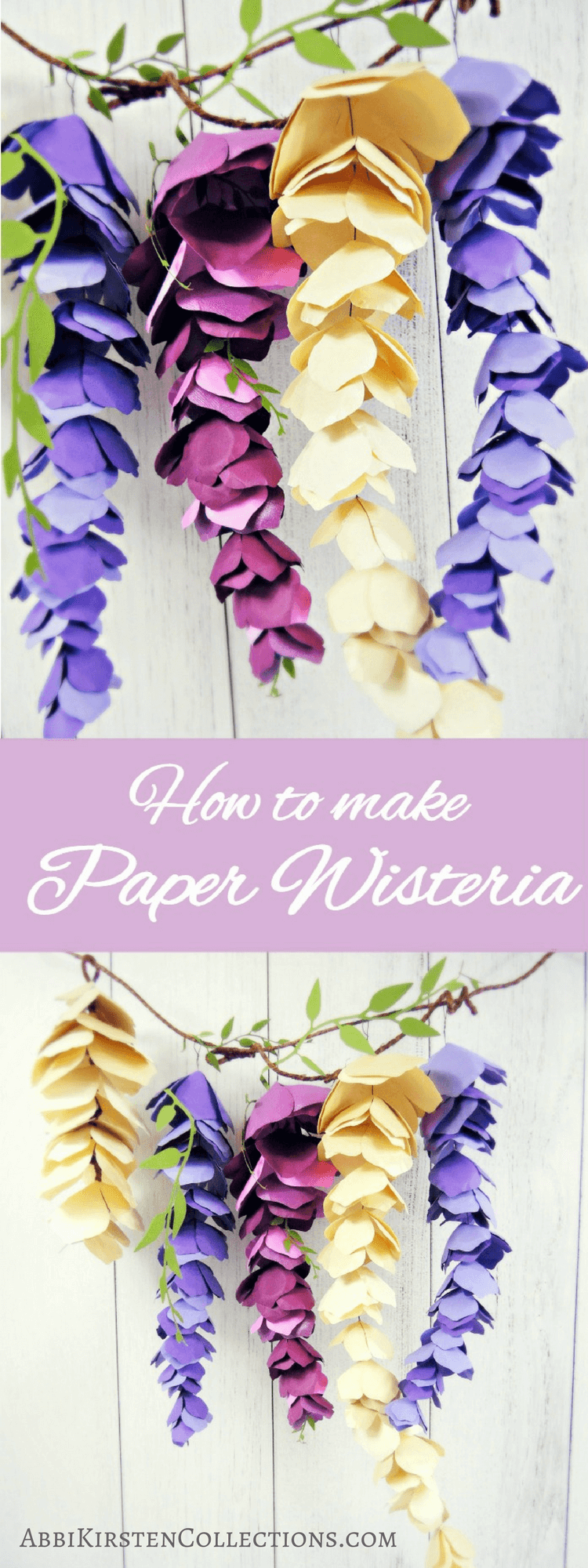 Paper Wisteria Tutorial DIY Hanging Paper Wisteria Flowers