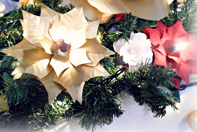 How to Make Lighted Poinsettia Garland - Step by Step Tutorial