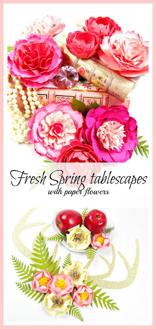 Fresh 2017 Spring tablescape ideas. Home and event decor ideas. MamasGoneCrafty.com