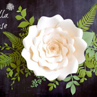 DIY paper flowers. Paper flower template. Printable flower template