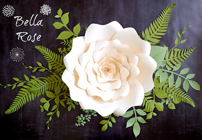 DIY paper flowers. Paper flower template. Printable flower template