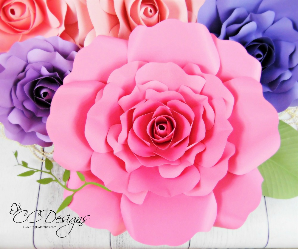 How to make large paper roses
