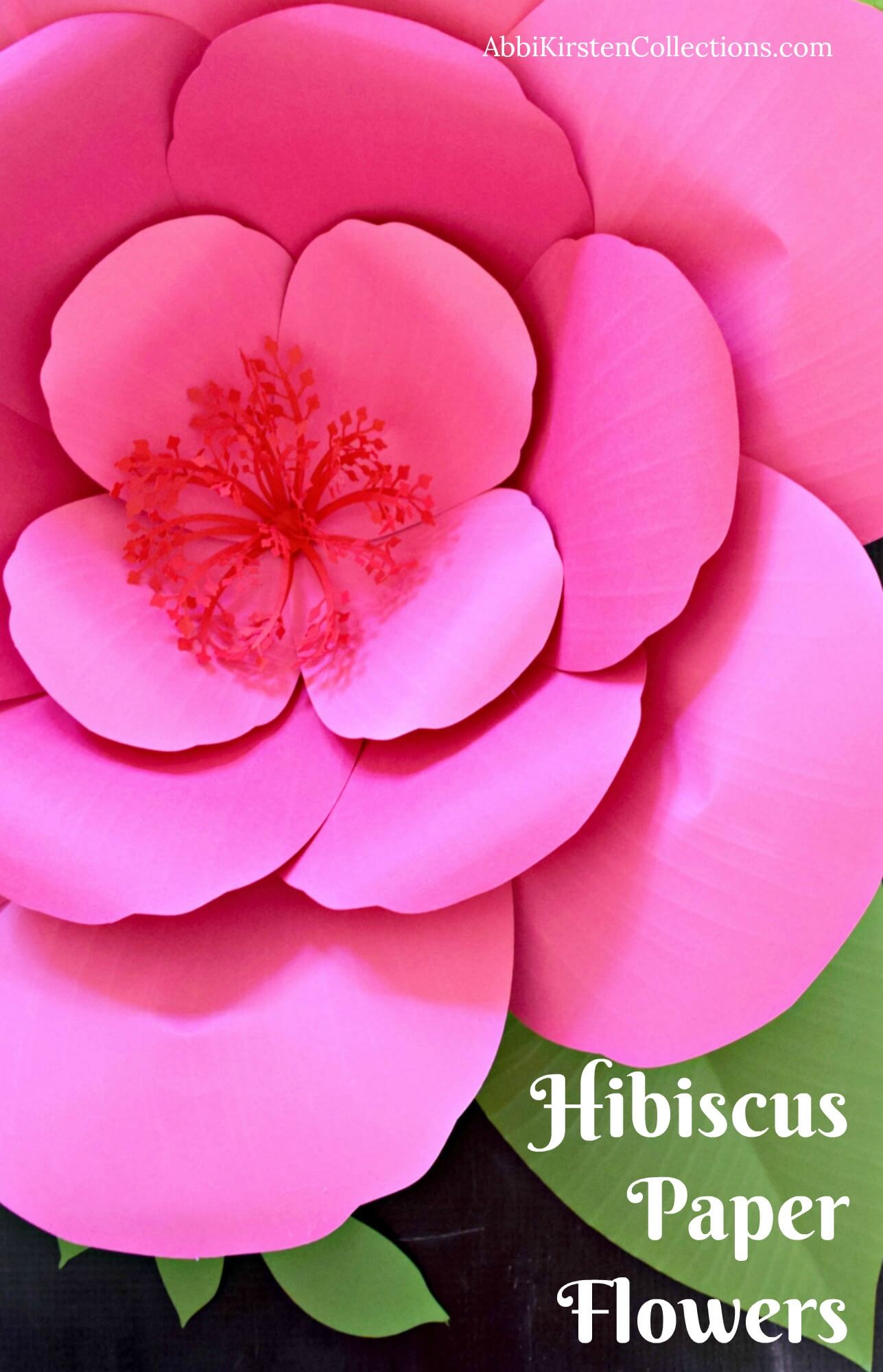 How to make large paper hibiscus flowers
