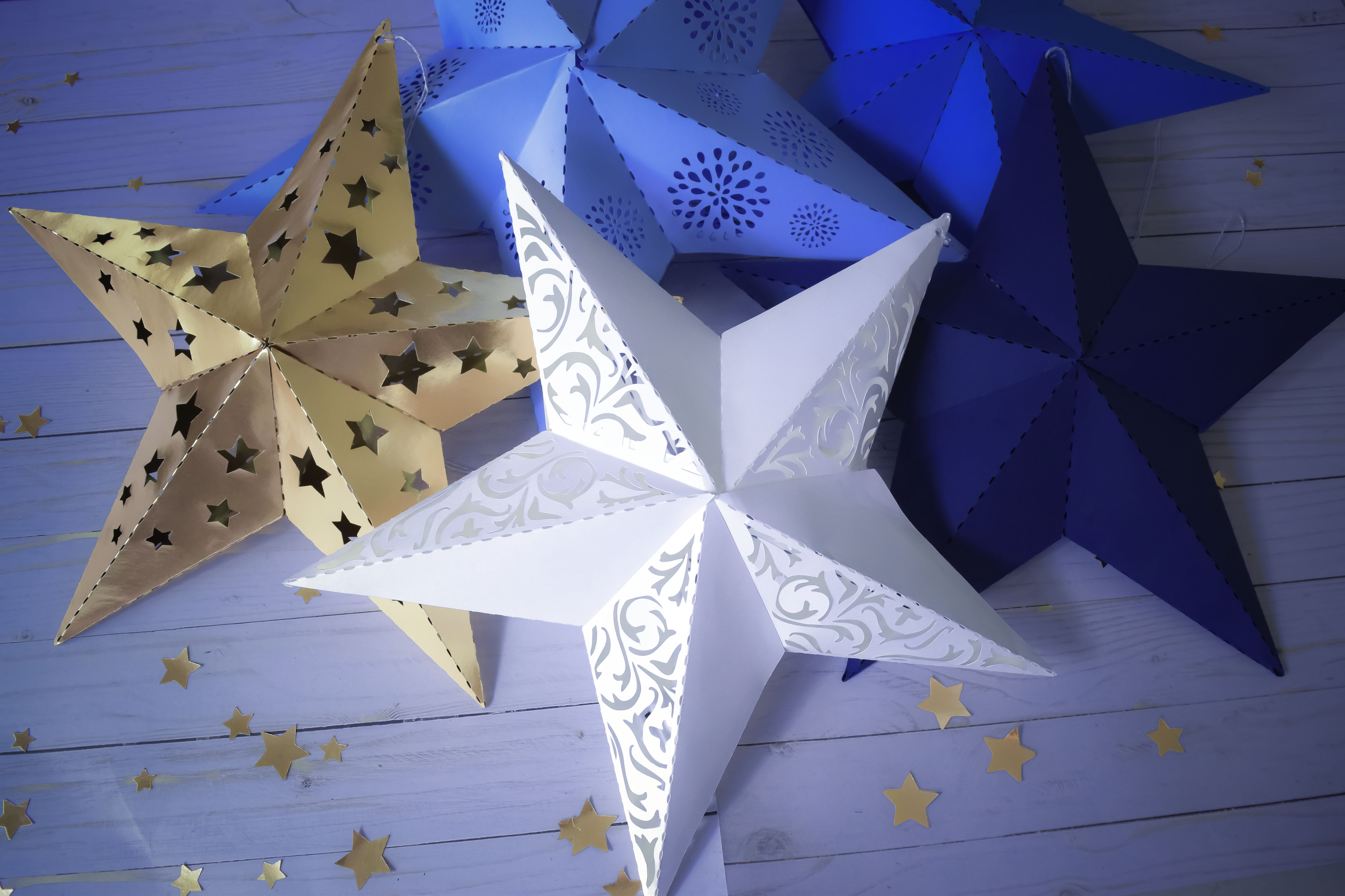 3D Paper Star Template: Paper Star Instructions and Free Template