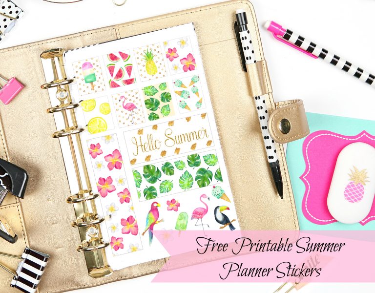 Free Printable Planner Stickers: Summertime Planner Stickers