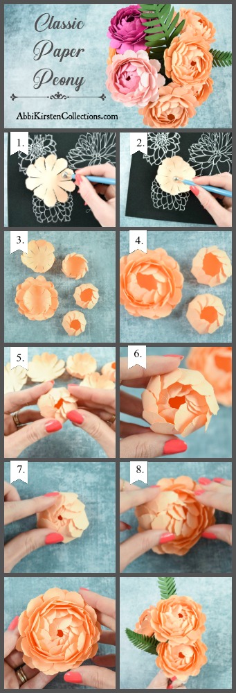 Step by Step Easy Peony Paper Flower Tutorial