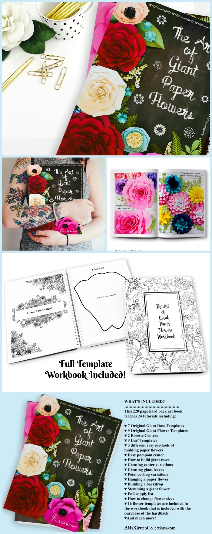 Free Giant Paper Flower Template. Learn to create beautiful paper flowers from our best selling book, The Art of Giant Paper Flowers by Abbi Kirsten Collections.