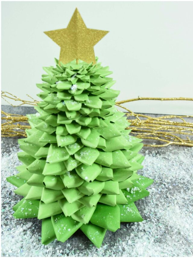 DIY Paper Christmas Tree Craft – Free Templates Story