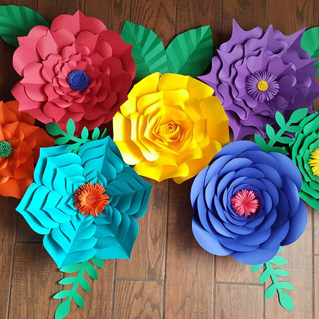 Giant paper flowers