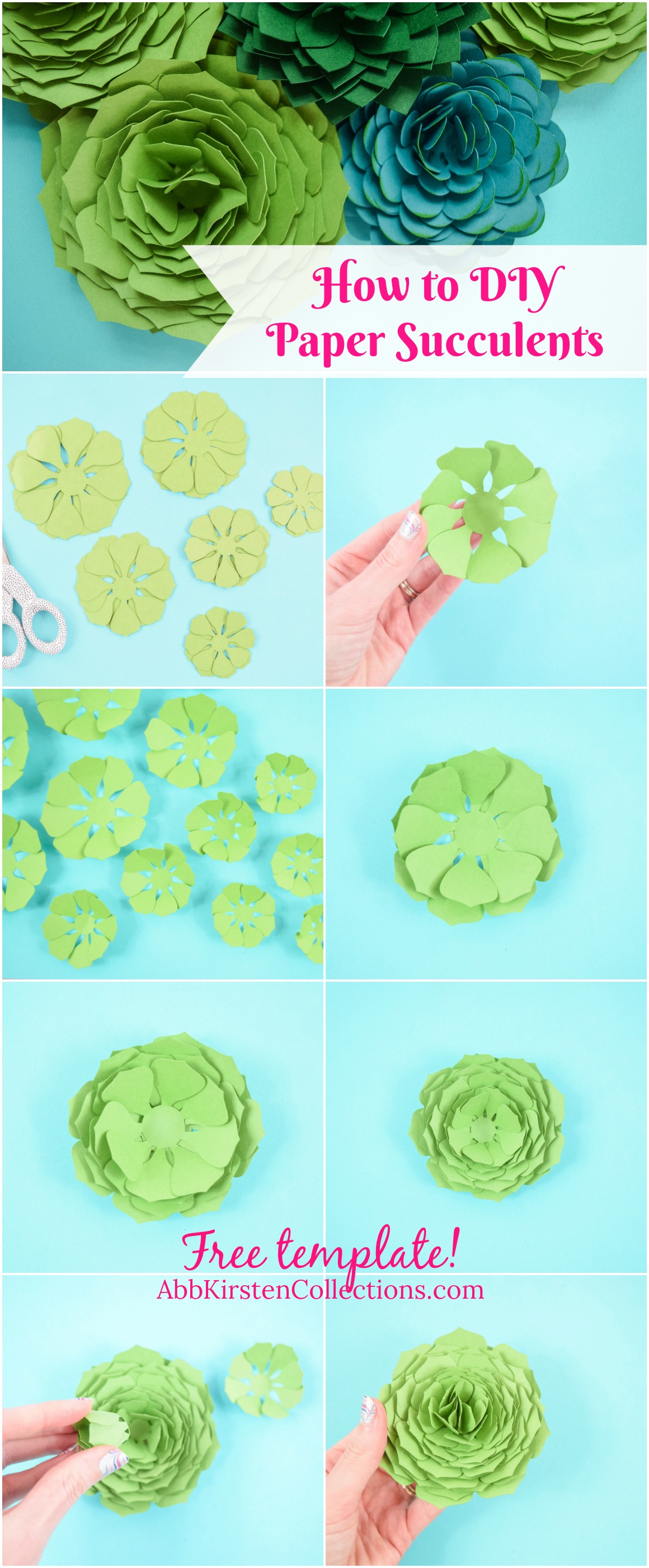 Paper Succulent Template: How to Make Paper Succulent Flowers