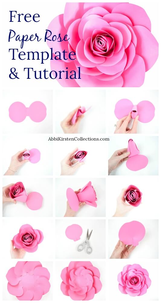 How to make large paper roses