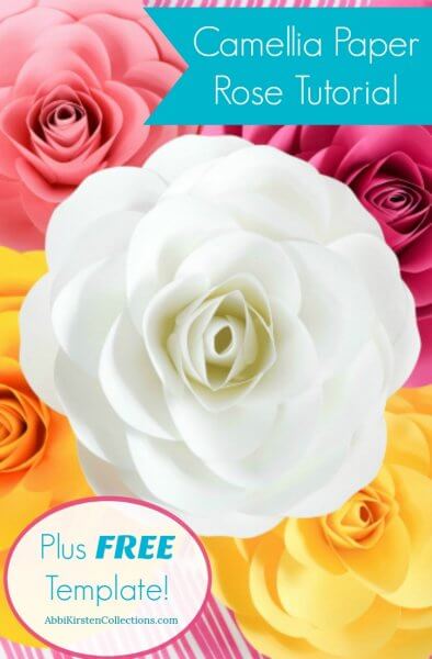 Free Large Paper Rose Template: DIY Camellia Rose Tutorial