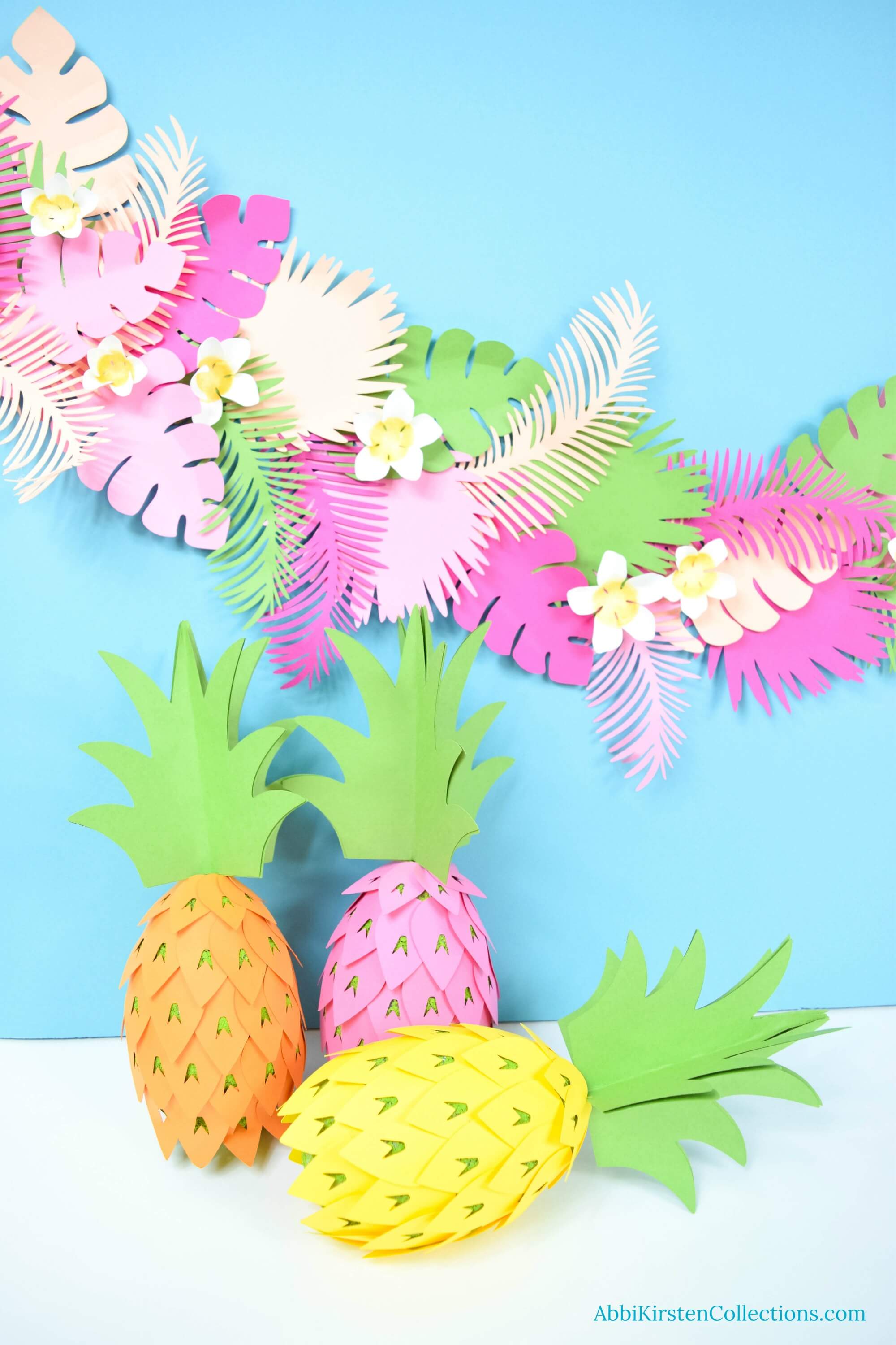DIY Paper Pineapple Party Decorations Abbi Kirsten Collections