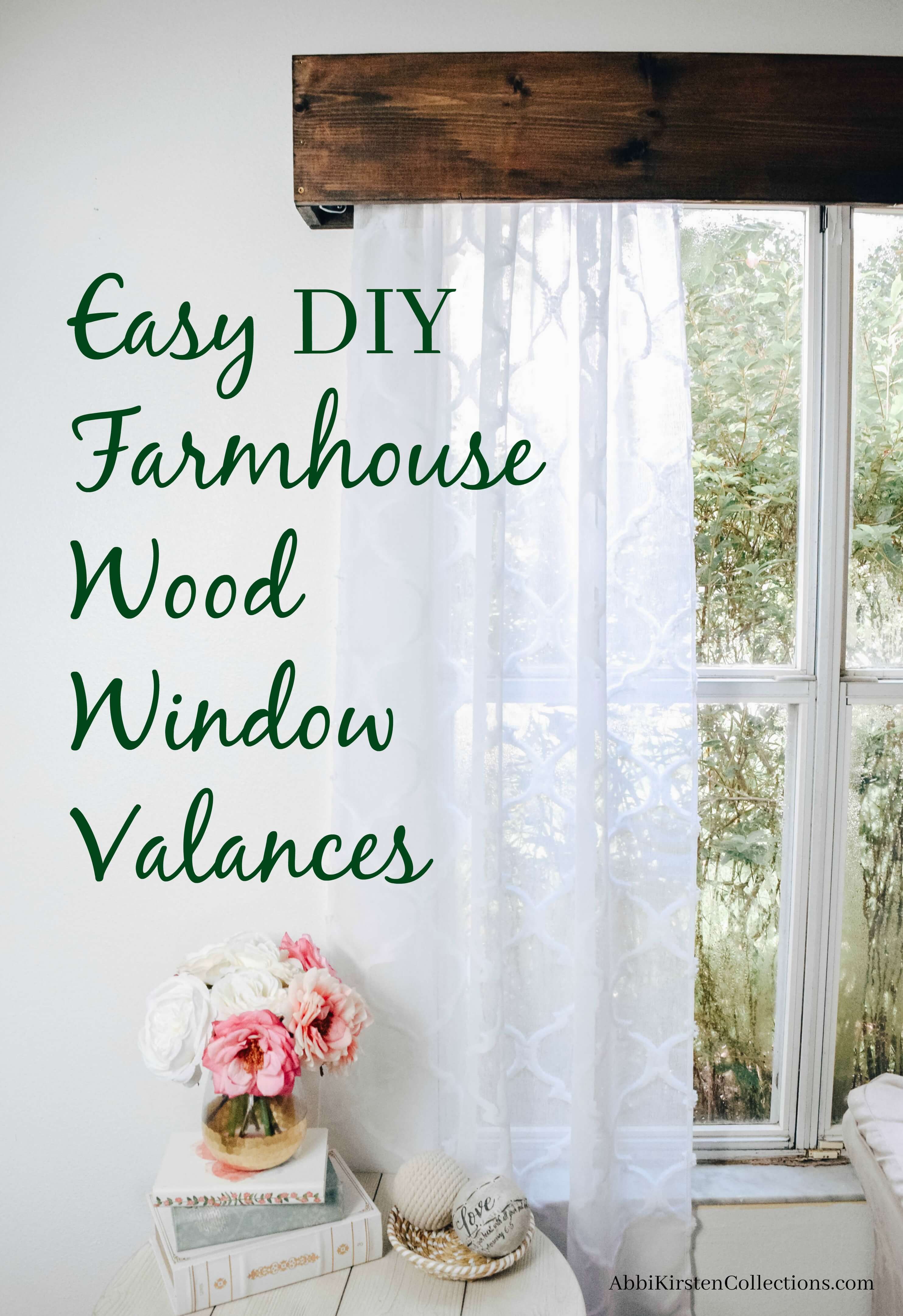 How to Make Your Own Wood Window Valence with Curtains