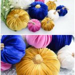 fabric velvet pumpkins