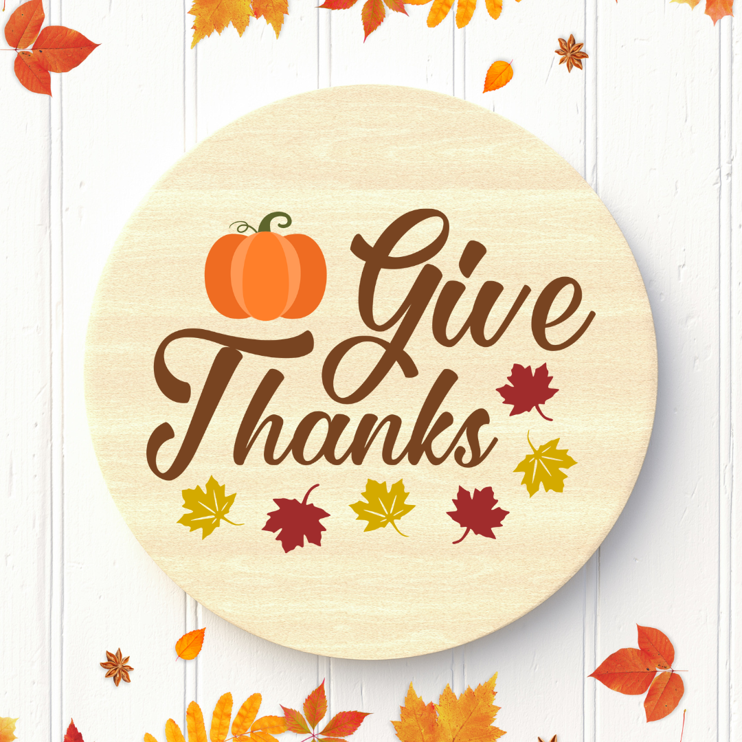Free Give Thanks SVG Cut File for Thanksgiving Projects With Cricut and Silhouette