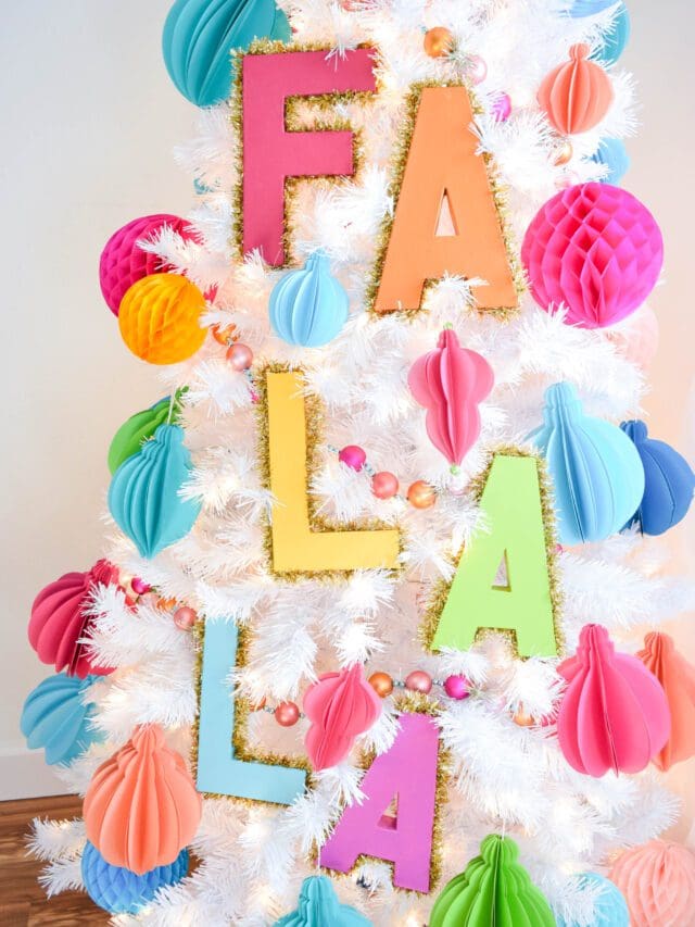 DIY Christmas Tinsel Tree Letters Story Abbi Kirsten Collections