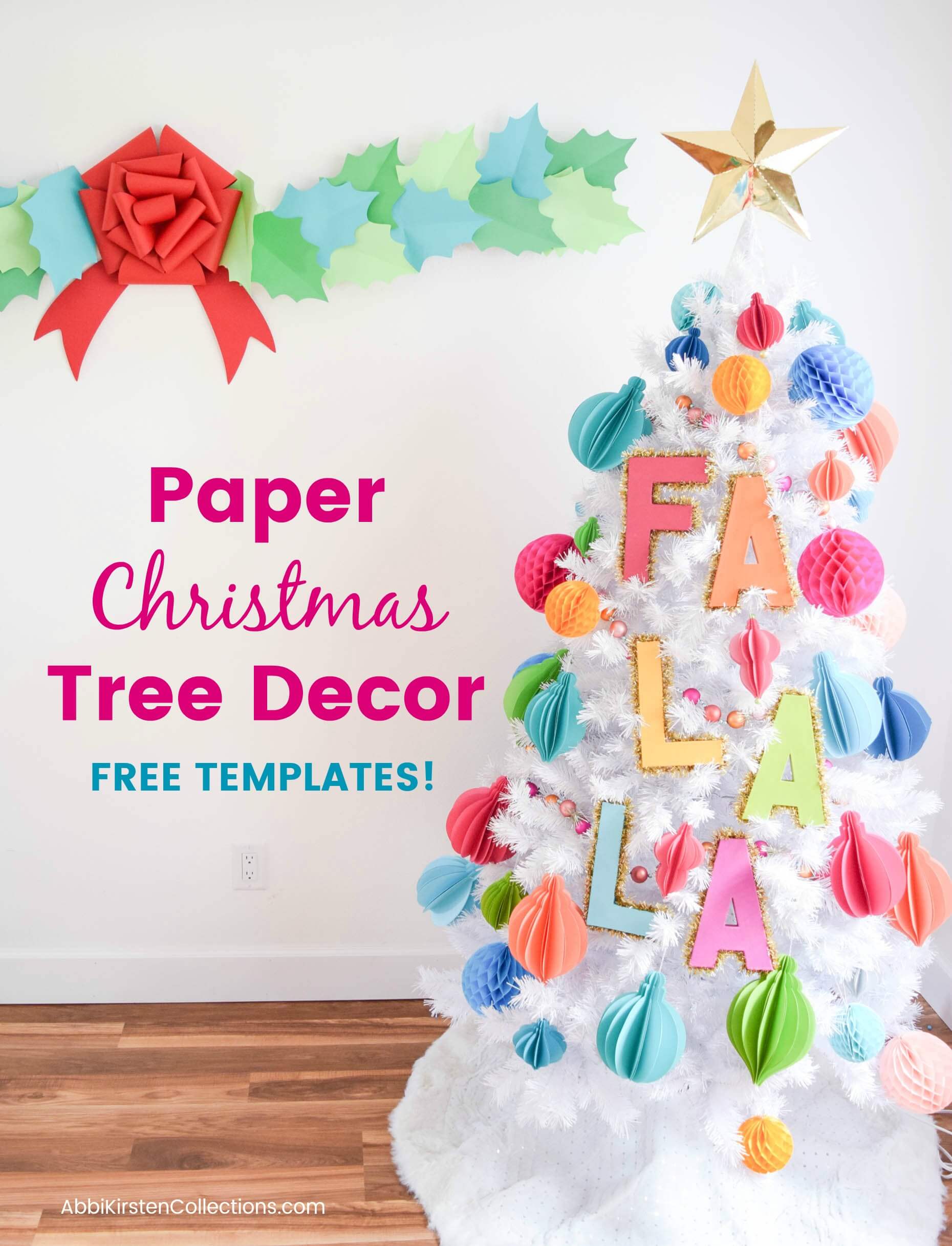 DIY Christmas Paper Star Tree Topper: Free Template &amp; SVG Cut Files