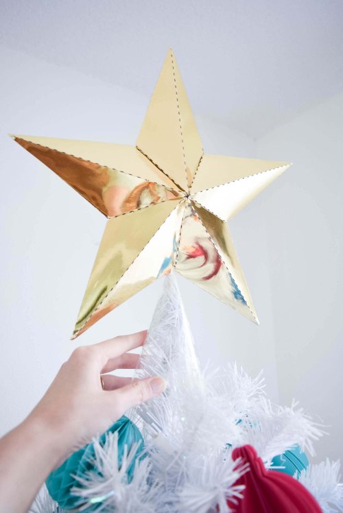 DIY Paper Christmas Tree Star Topper: Free Template
