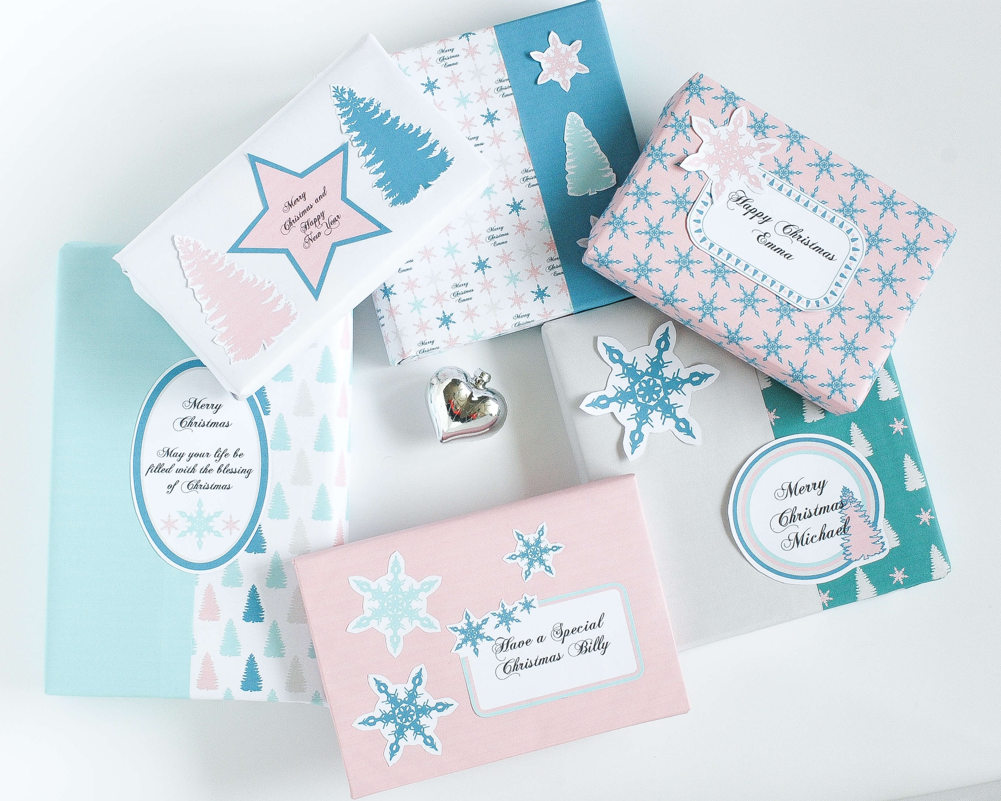 Downloadable designer wrapping paper that's charming and free.