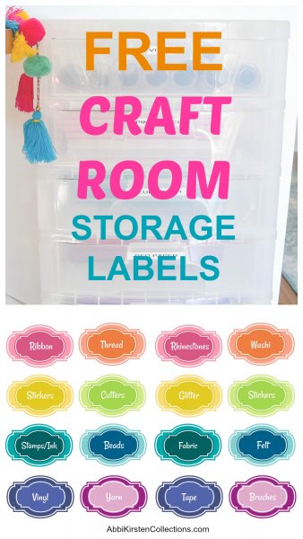 You’re going to need labels for all your new craft storage! Get your Free Craft Room Storage Labels template!