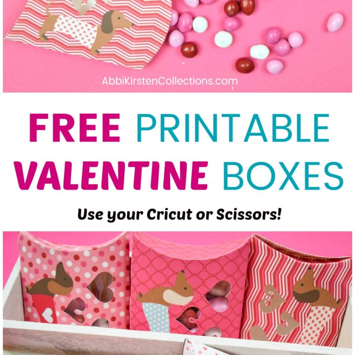 Valentine's Day Free Printables: Doxie Pillow Box Templates