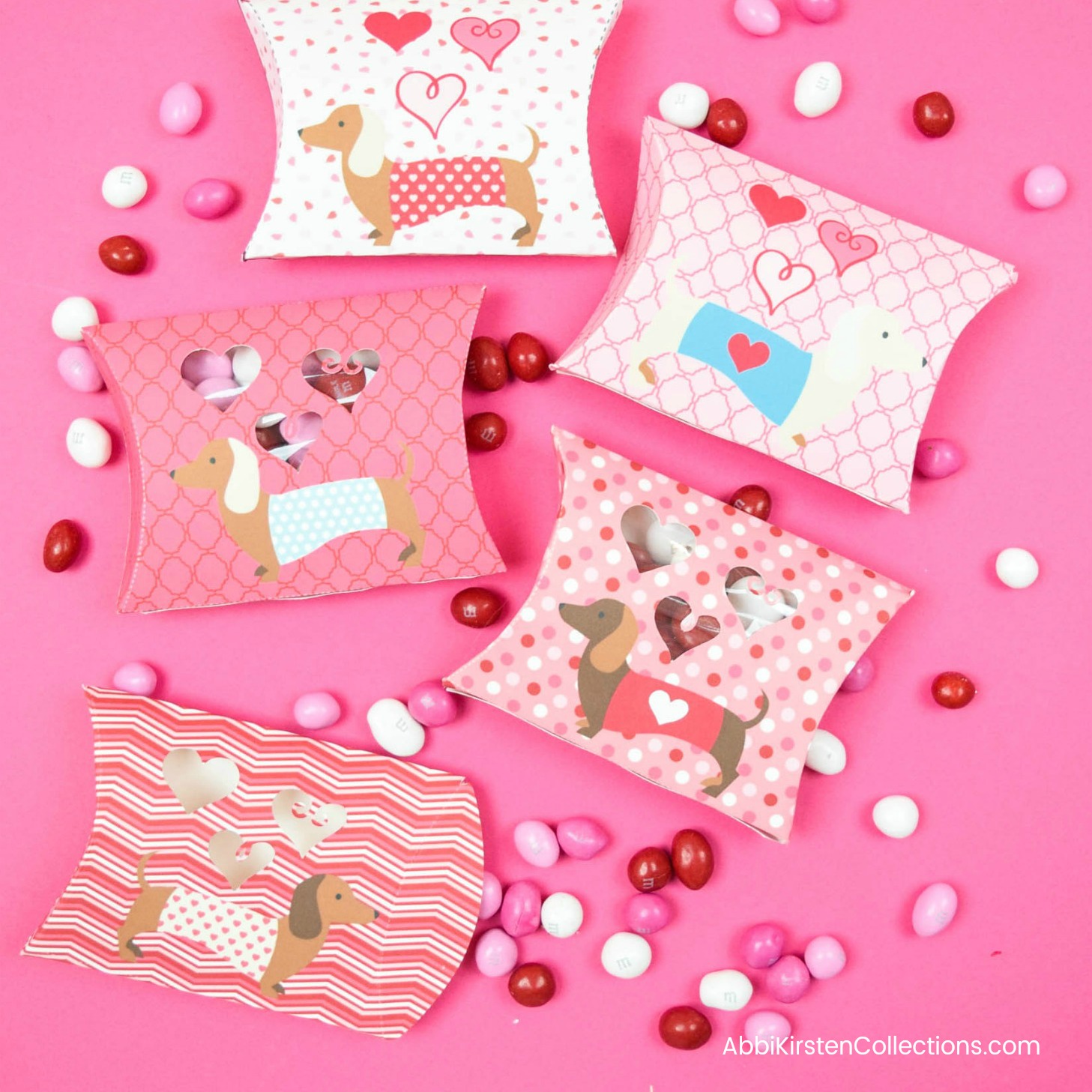 Free Valentine’s Day Pillow Box Template