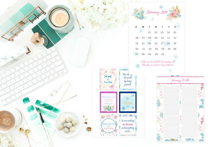 Free January Planner Stickers | Abbi Kirsten Collections