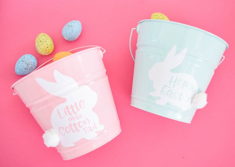 DIY Easy Easter Bucket: Free Easter Bunny SVG Cut Files For Cricut
