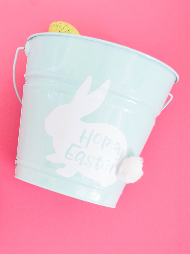 DIY Easy Easter Bucket: Free Easter Bunny SVG Cut Files Story