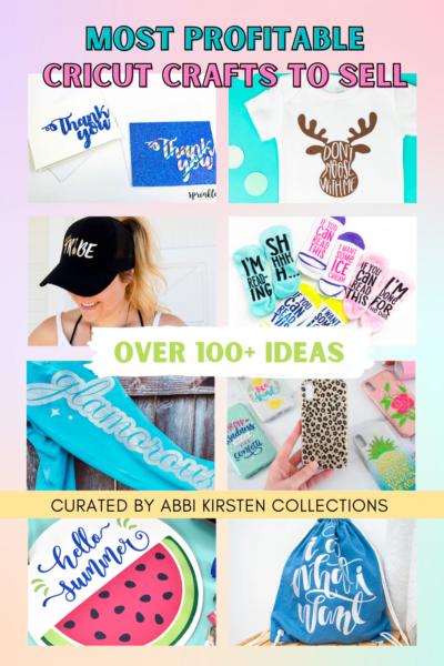 110+ Cricut projects to sell for a side hustle! Get inspired with Cricut ideas to sell on Etsy or craft fairs such as handmade gifts and home decor. 