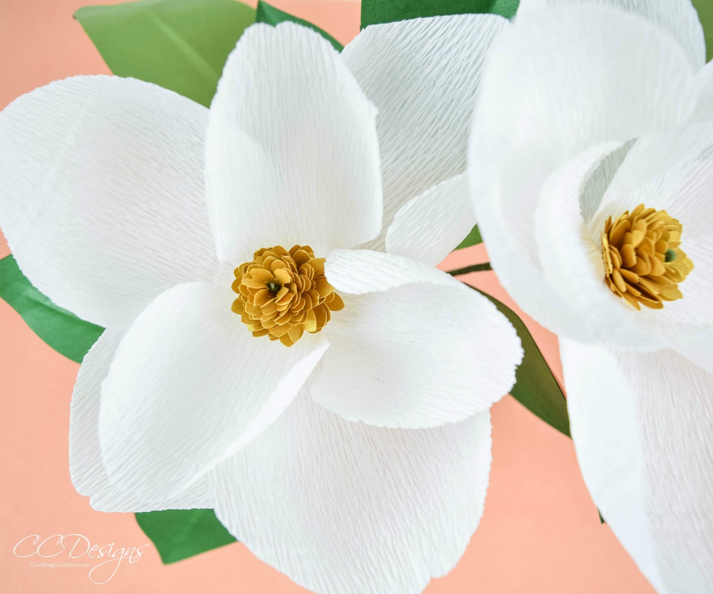 DIY Crepe Paper Magnolia Flowers: Crepe Flower Templates