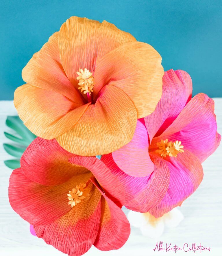 How to Make Crepe Paper Hibiscus Flowers