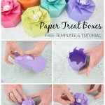 Paper Box Template: DIY your own treat or favor boxes easily with these free paper box templates. Print the PDF files or use the SVG cut files with Cricut!