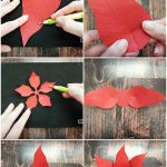 DIY giant paper poinsettia flower tutorial and template