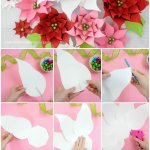 DIY giant paper poinsettia flower tutorial and template