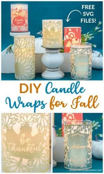DIY Fall Candle Wraps with Cricut | Abbi Kirsten Collections
