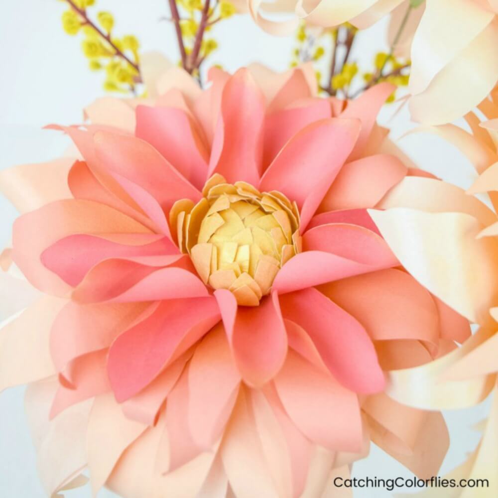 Autumn Sunburst Dahlia: Paper Flower Craft Tutorial