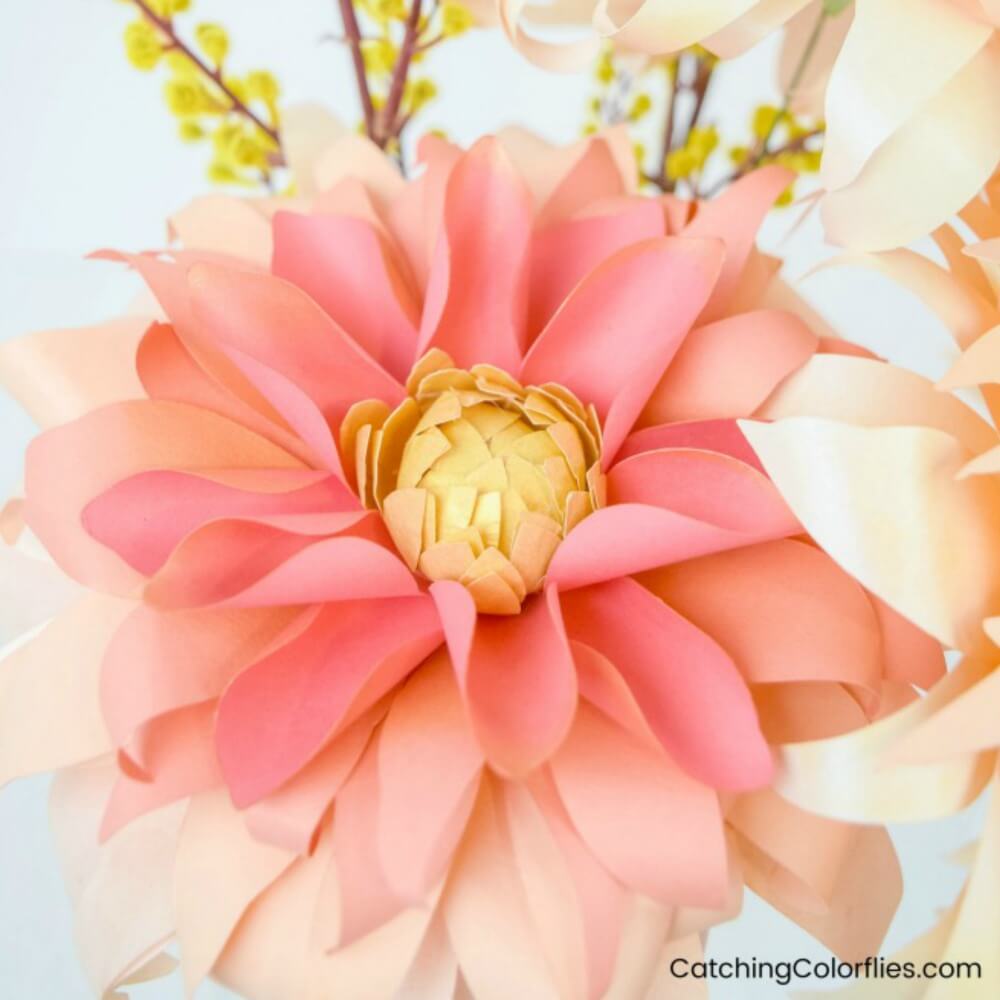 Free Paper Dahlia Template - How to Make Dahlia Paper Flowers