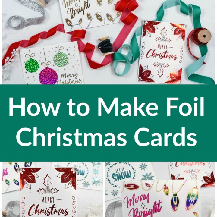 DIY Foil Cricut Christmas Cards 