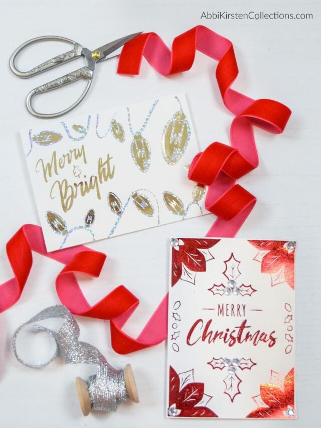 DIY Christmas Cards with Free Card SVG Cut Files Story
