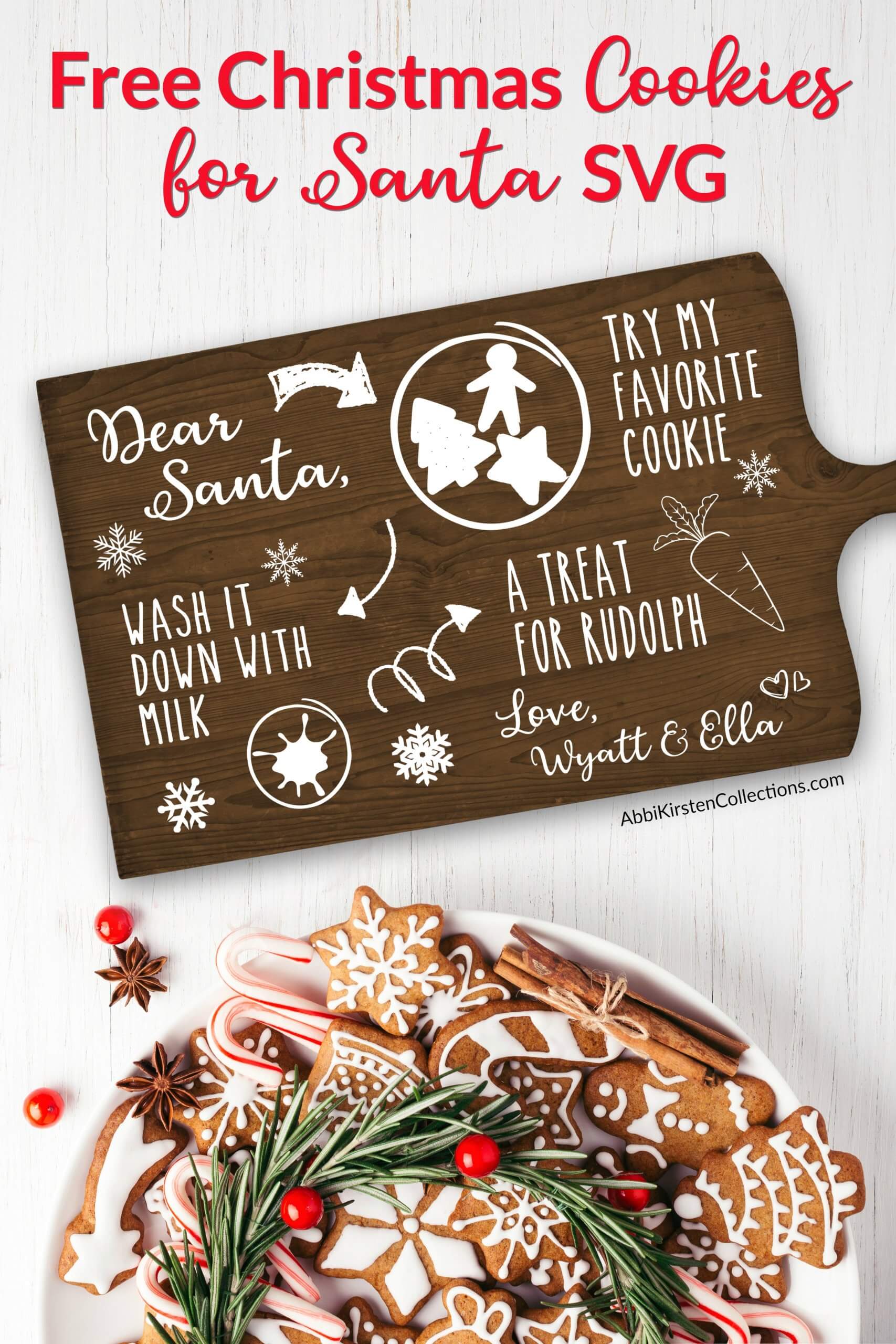 Santa Cookie Tray Svgnull